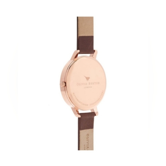 Olivia Burton Lace Detail Brown & Rose Gold Watch - Picture 10 of 10